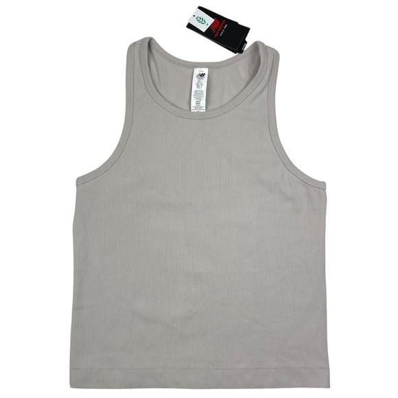 New Balance Linear Heritage Athletic Workout Rib Knit Racerback Tank Top Size L - Picture 1 of 6